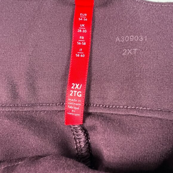 Spanx Pants Women's 36x28* Ponte Slim Straight High Rise Purple Stretch Tag XXL - Picture 7 of 16